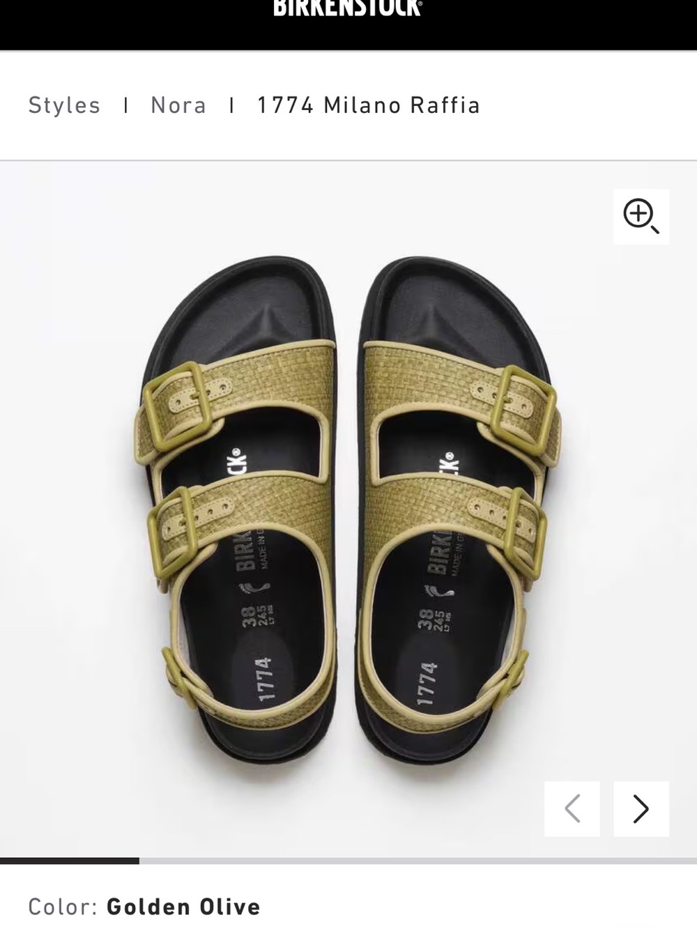 Birkenstock 1774 Nora Sandals in Golden Olive